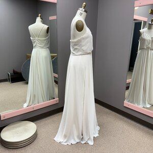 Jenny Yoo A-Line Off-White Chiffon Wedding Dress